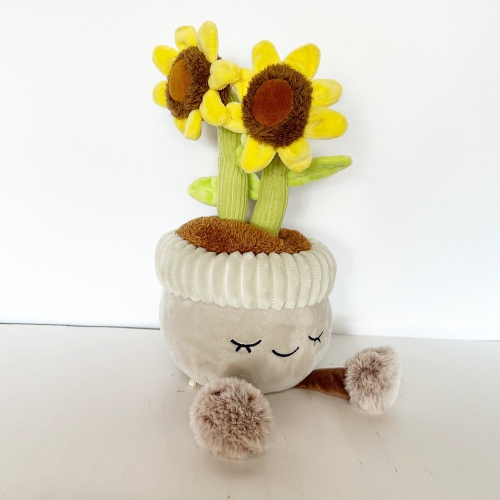Greenhouse by Russ 12" Sunflower Potted Plant Plush Stuffed Toy Yellow Flower